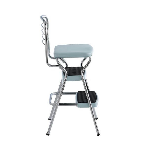 COSCO Stylaire Retro Chair Step Stool with Flip-Up Seat - Bed Bath